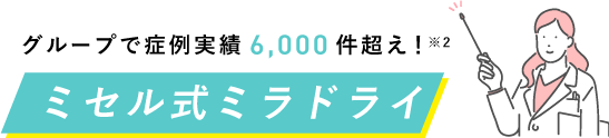 ワキガ・多汗症治療 ミラドライ グループで症例実績2500件超え！ミセル式ミラドライ
