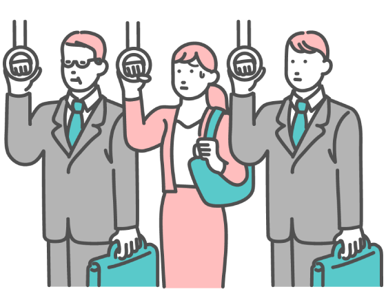 ワキガ・多汗症治療 ミラドライ 自分のニオイで周囲が不快ではと不安 イラスト