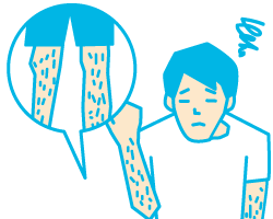 肌触りが悪い　女性に嫌がられる