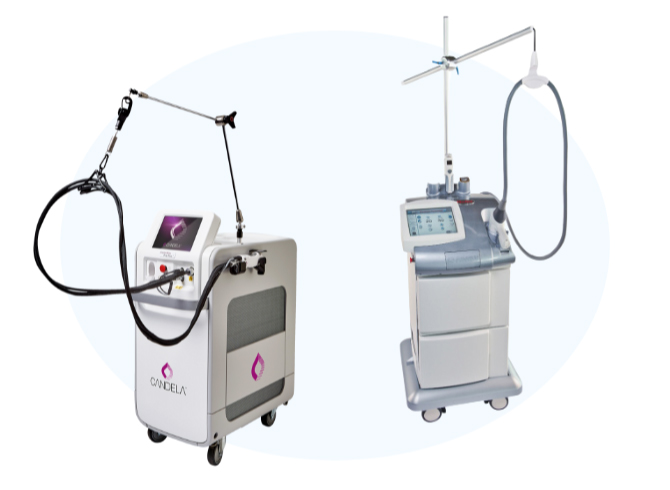 ミセルクリニック岸和田院（ただおかメディカルクリニック併設美容皮膚科）の医療脱毛での使用機器ジェントルマックスプロプラスとベクタスの画像